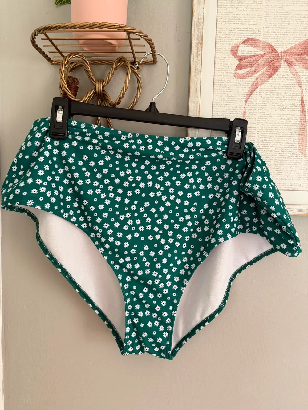 Shein Green Floral Swim Bottoms New 4X